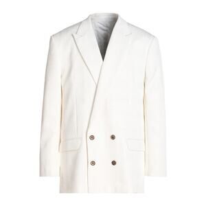 TOPMAN  Double Breasted Mens Blazer Size 44 off White Plain Weave Textured NWT